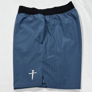 Three Nails Men Blue Lined Performance Gym Training Running Shorts Size 2XL 34
